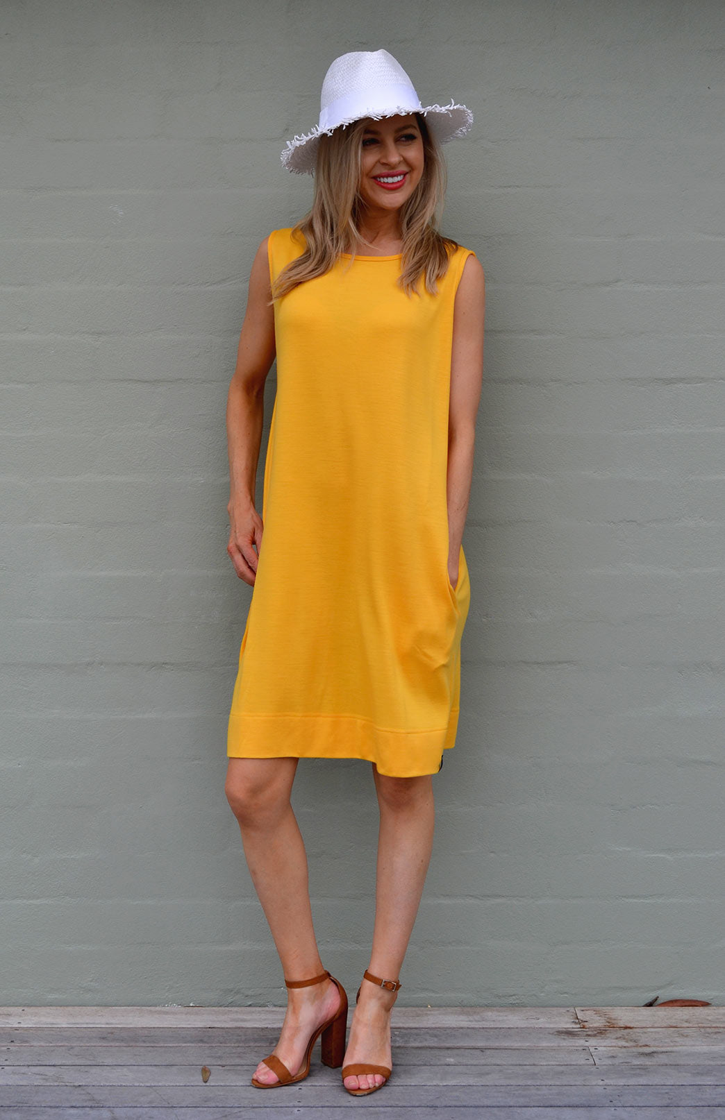 Pre Loved: Holly Dress (Size 10) Women's Merino Wool Sleeveless Shift Dress
