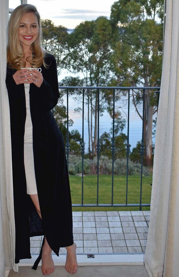 Women's Merino Wool Thermal Dressing Gown