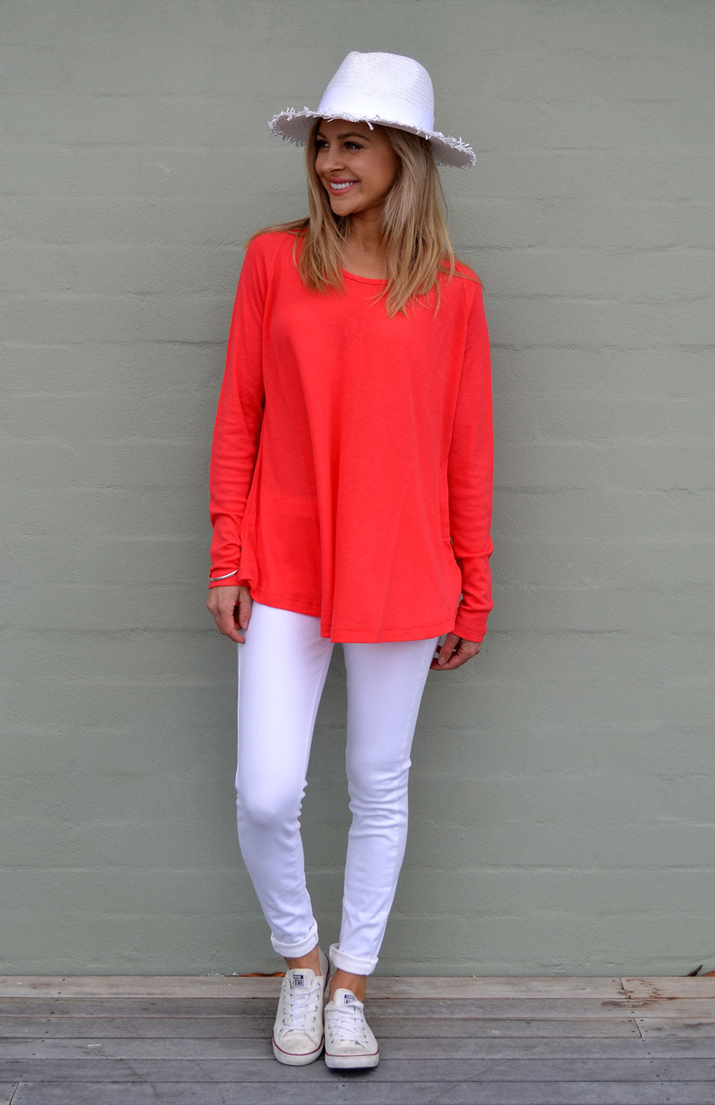 Rana Top Women's Merino Wool Long Sleeve Top with Raglan Sleeves