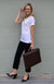 Ivory Women&#39;s Merino Wool Short Sleeve Round Neck Top
