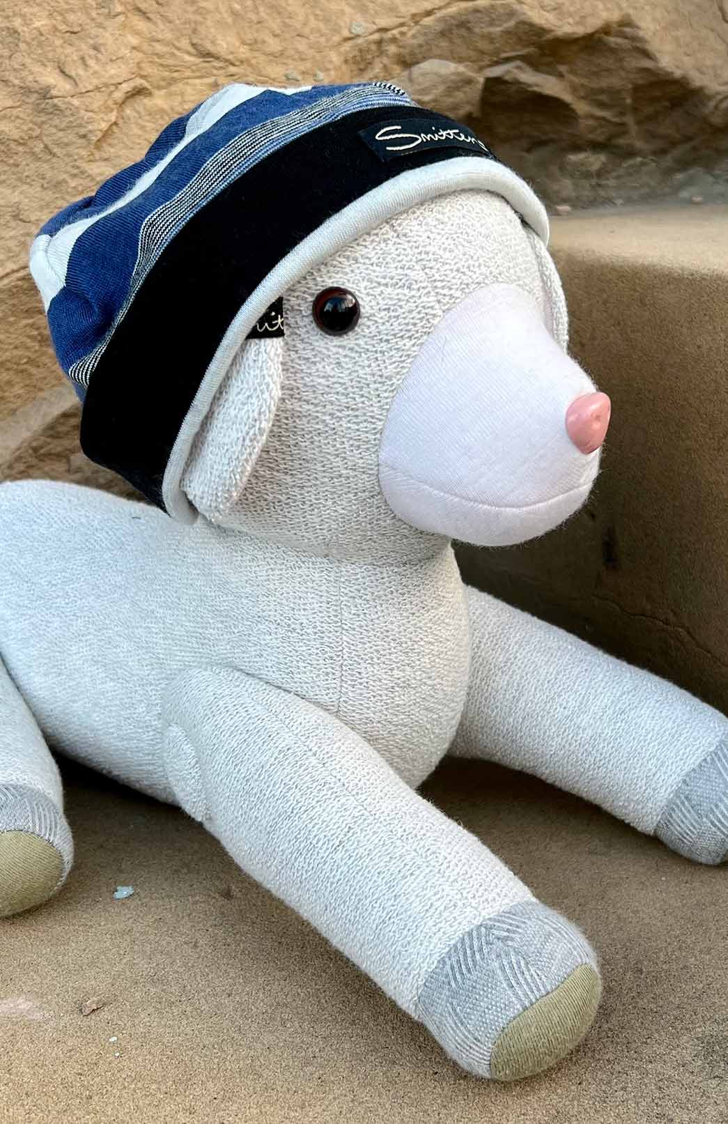 Denim & Grey Multi Pure Merino Wool Baby Wrap and Beanie Set