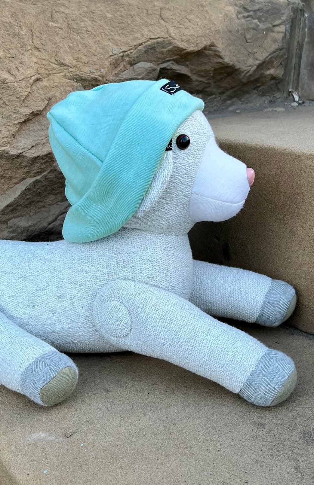 Sea Mist Pure Merino Wool Baby Wrap and Beanie Set