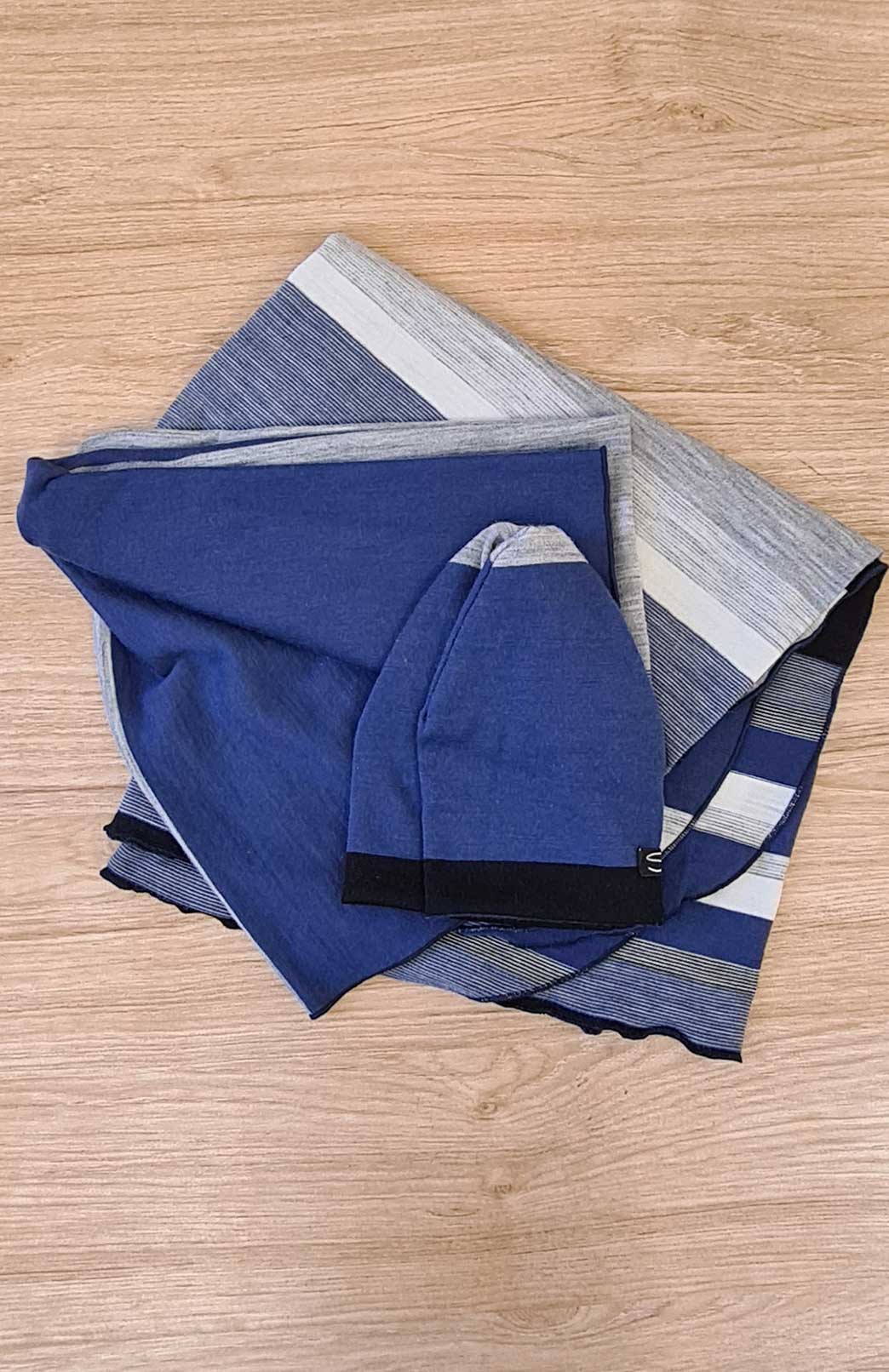 Baby Wrap & Beanie Set Pure Merino Wool Baby Wrap and Beanie Set