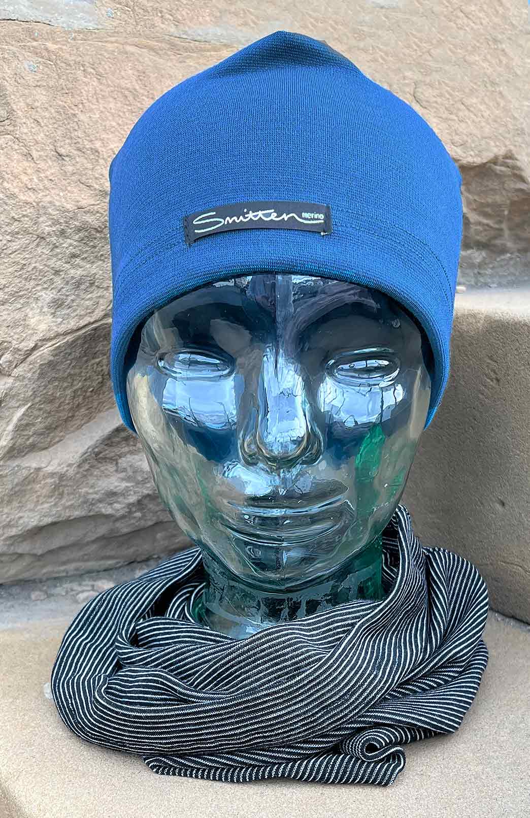 Black Pinstripe Unisex Merino Wool Thermal Neck Warmer Neck Gaiter