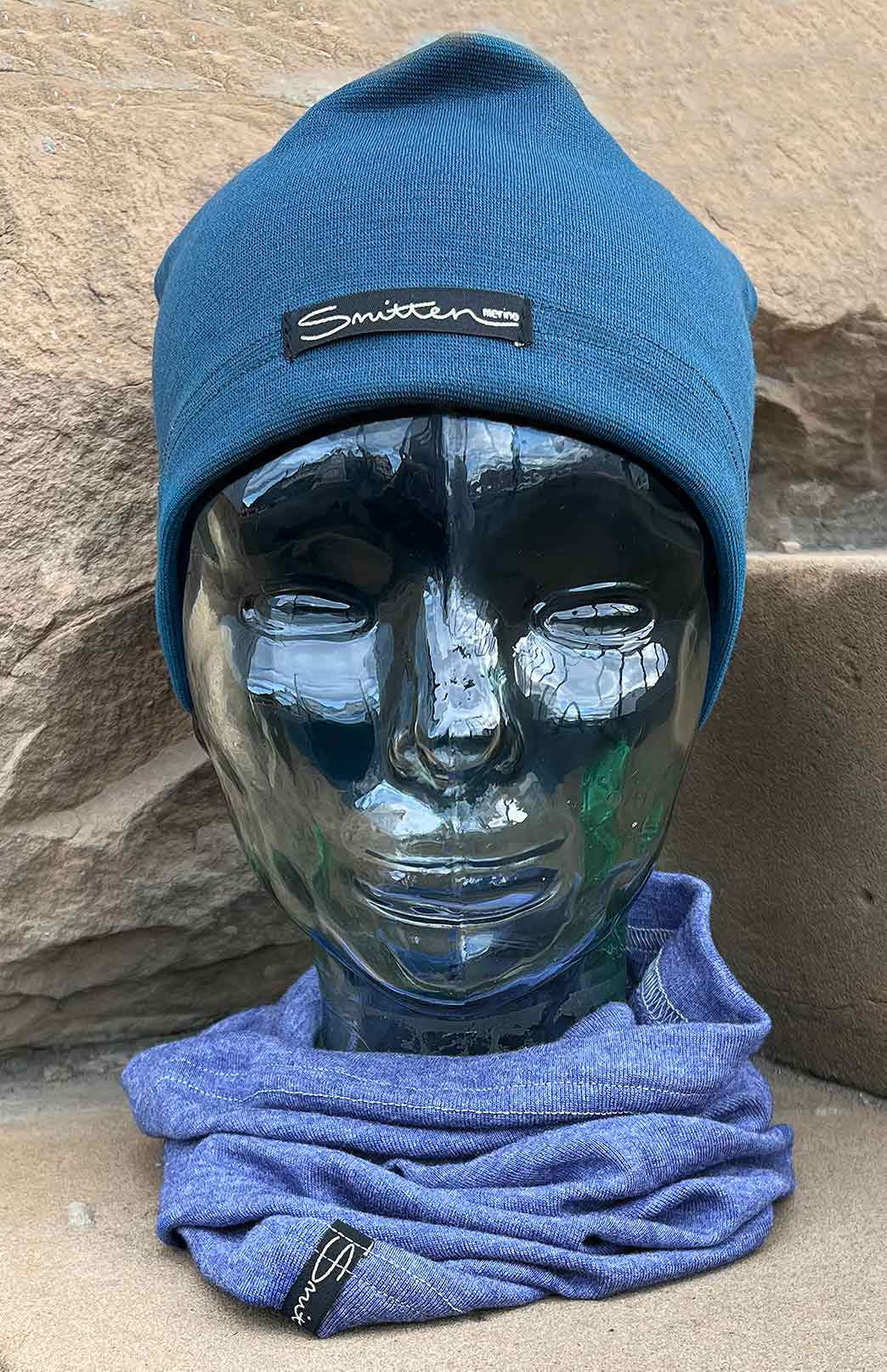 Blue Marl Unisex Merino Wool Thermal Neck Warmer Neck Gaiter