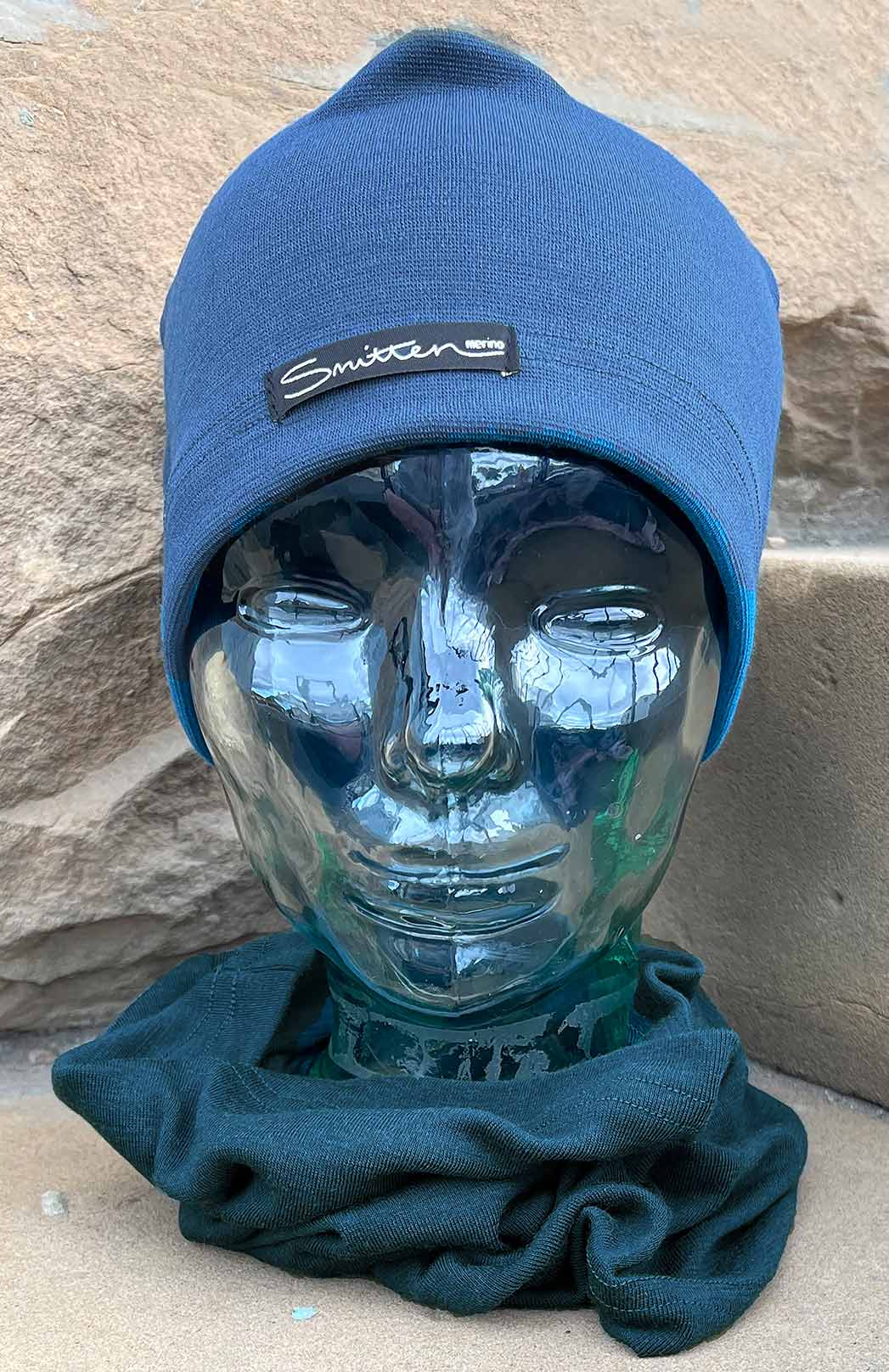 Deep Sea Green Unisex Merino Wool Thermal Neck Warmer Neck Gaiter