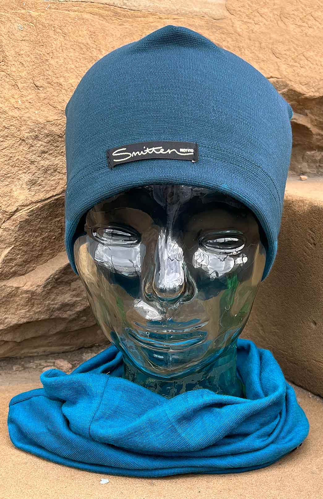 Dragonfly Teal Unisex Merino Wool Thermal Neck Warmer Neck Gaiter