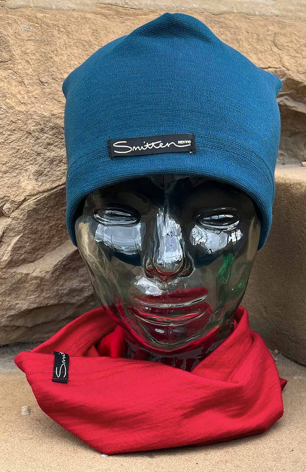 Red Unisex Merino Wool Thermal Neck Warmer Neck Gaiter