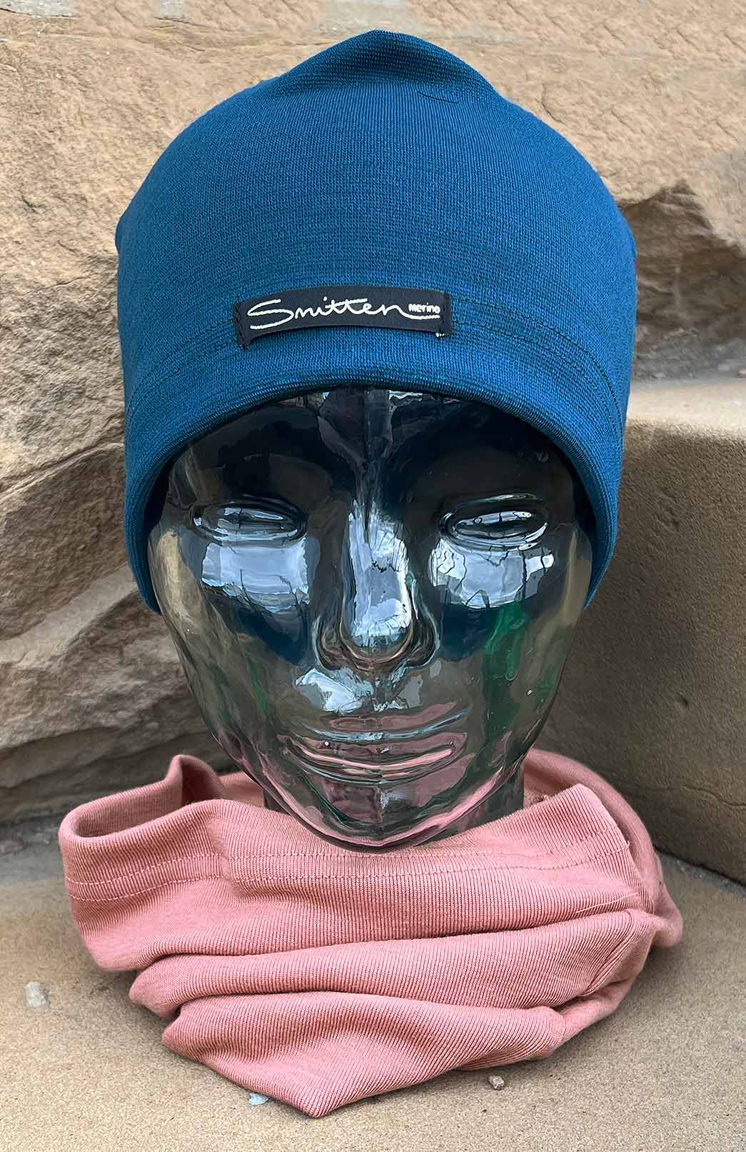 Rosewood Pink Unisex Merino Wool Thermal Neck Warmer Neck Gaiter