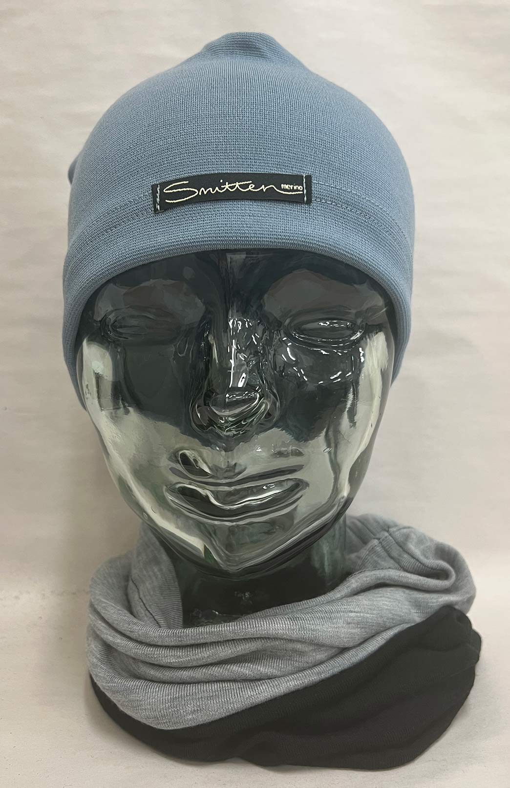 Black & Grey Tones Unisex Merino Wool Thermal Neck Warmer Neck Gaiter