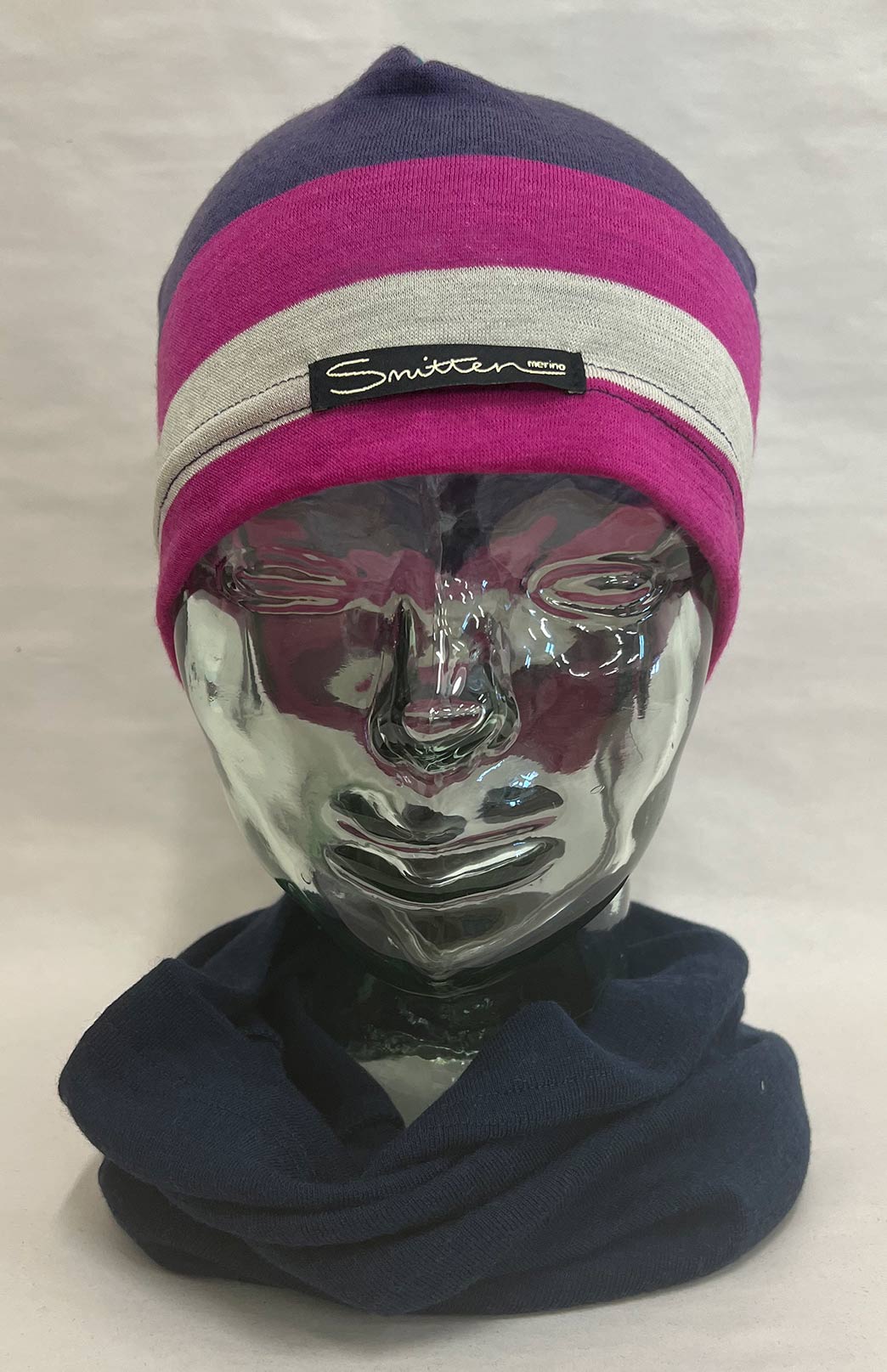 Navy Blue Unisex Merino Wool Thermal Neck Warmer Neck Gaiter