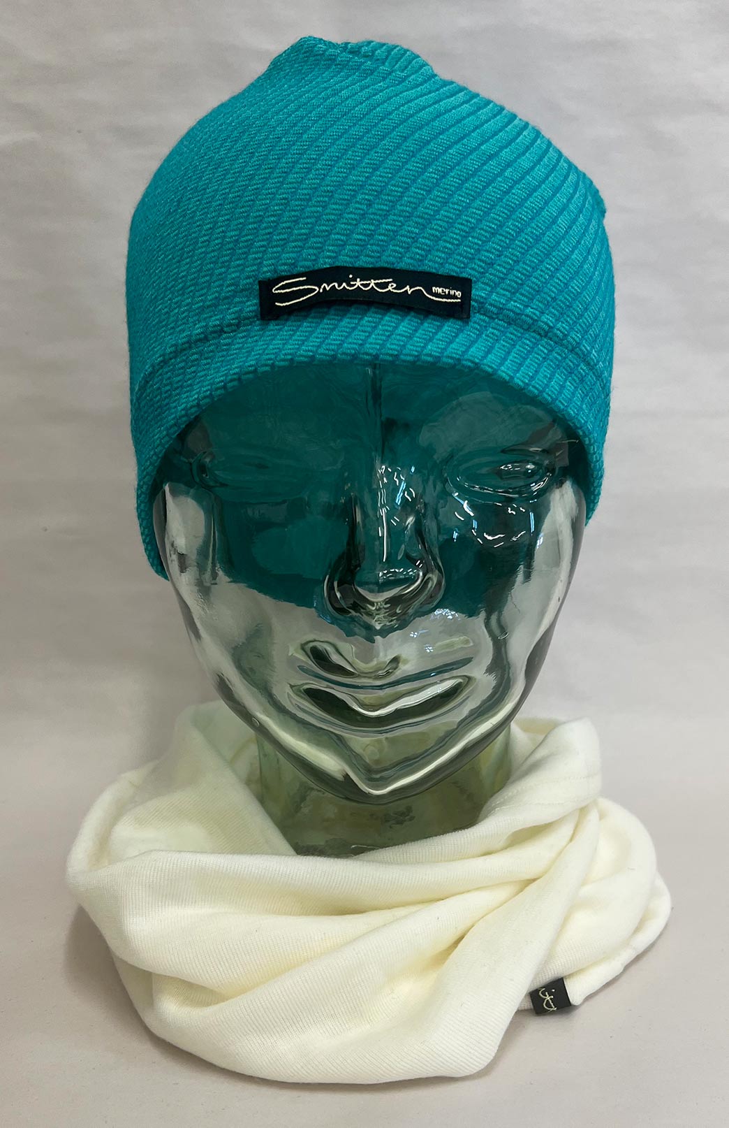 Turquoise Haze Unisex Merino Wool Thermal Beanie