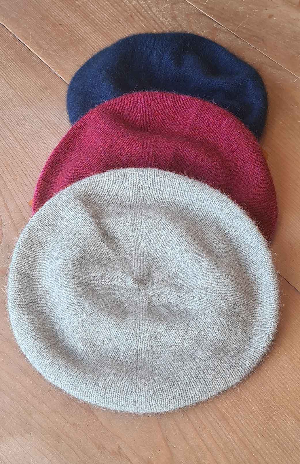 Oatmeal Unisex Merino Wool &amp; Possum Fur Beret