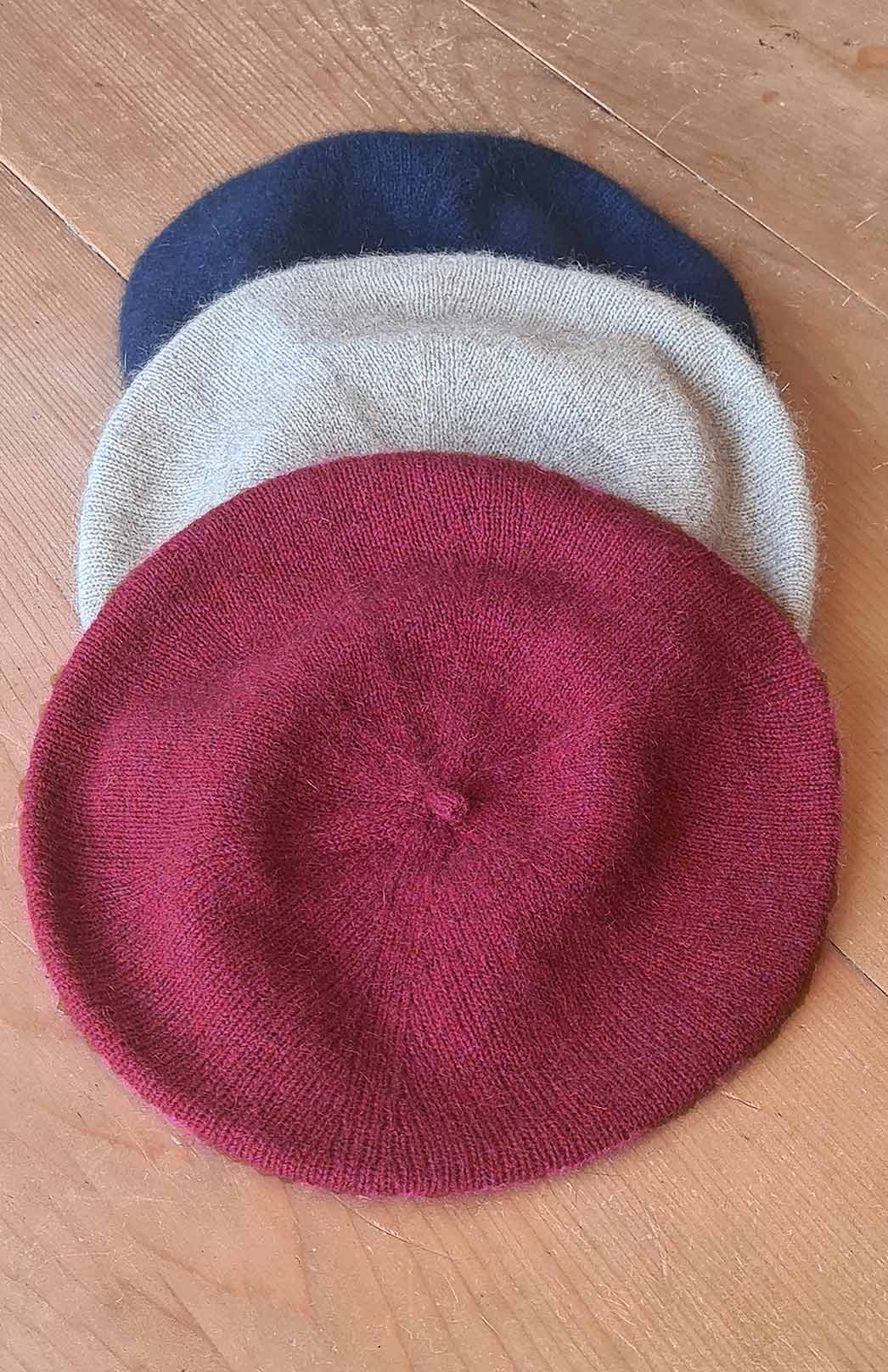 Red Berry Unisex Merino Wool &amp; Possum Fur Beret