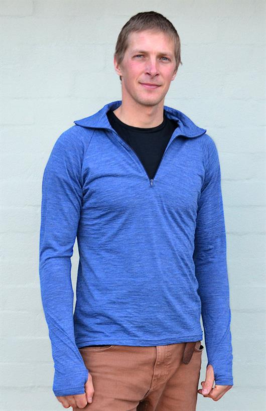 Zip Neck Top 170g Men's Merino Wool Zip Neck Top