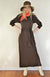 Orange Women&#39;s Merino Wool Neck Scarf Tie

