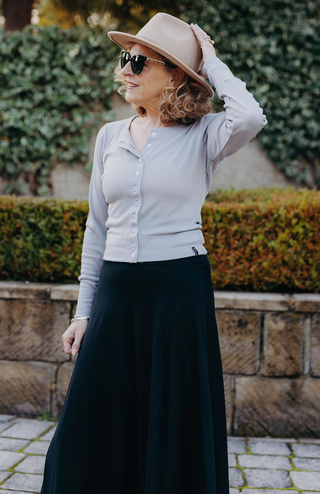 Brooklyn Cardigan Women's Merino Wool Long Sleeve Round Neck Waist Cardigan