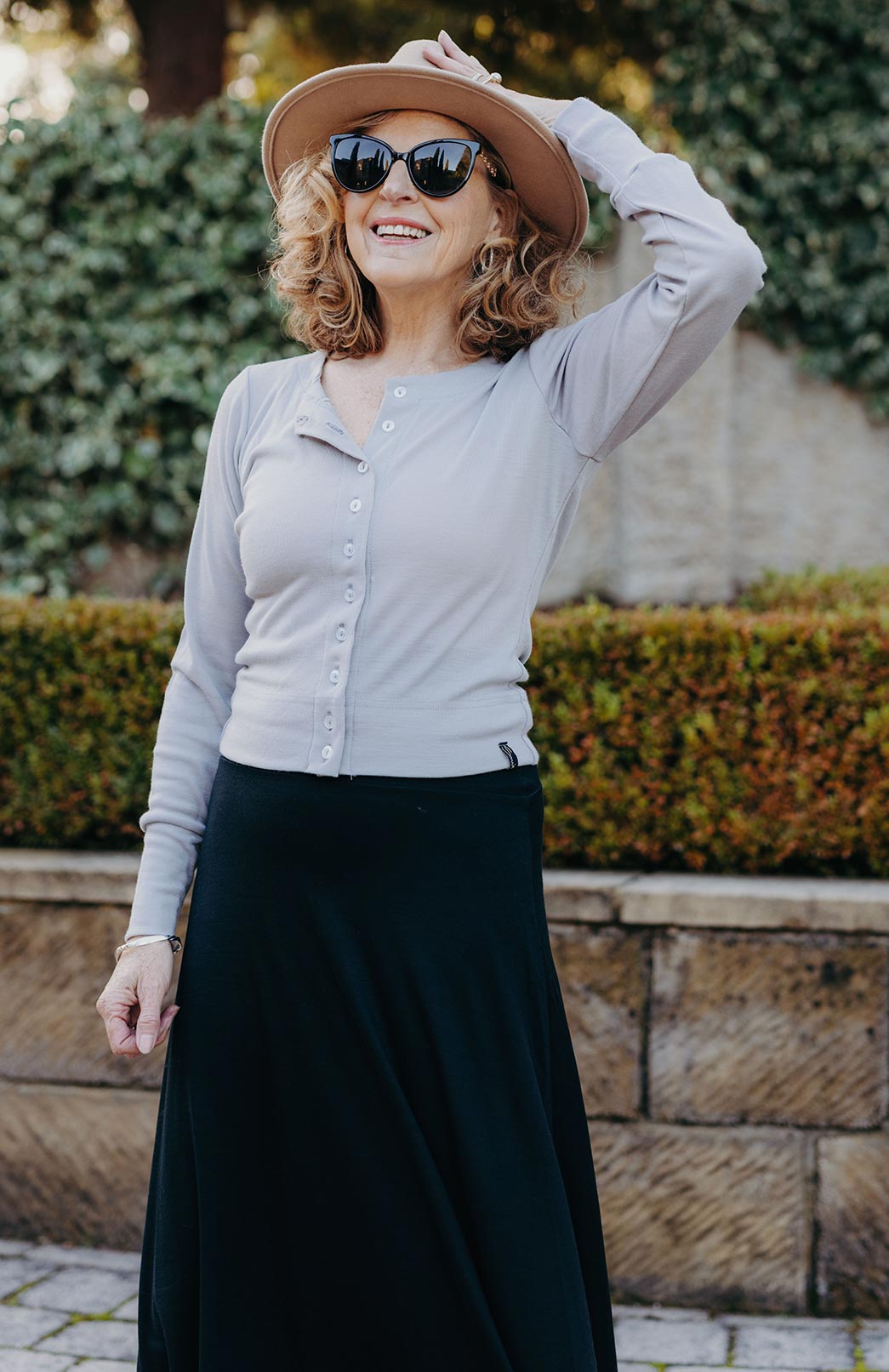 Brooklyn Cardigan Women's Merino Wool Long Sleeve Round Neck Waist Cardigan