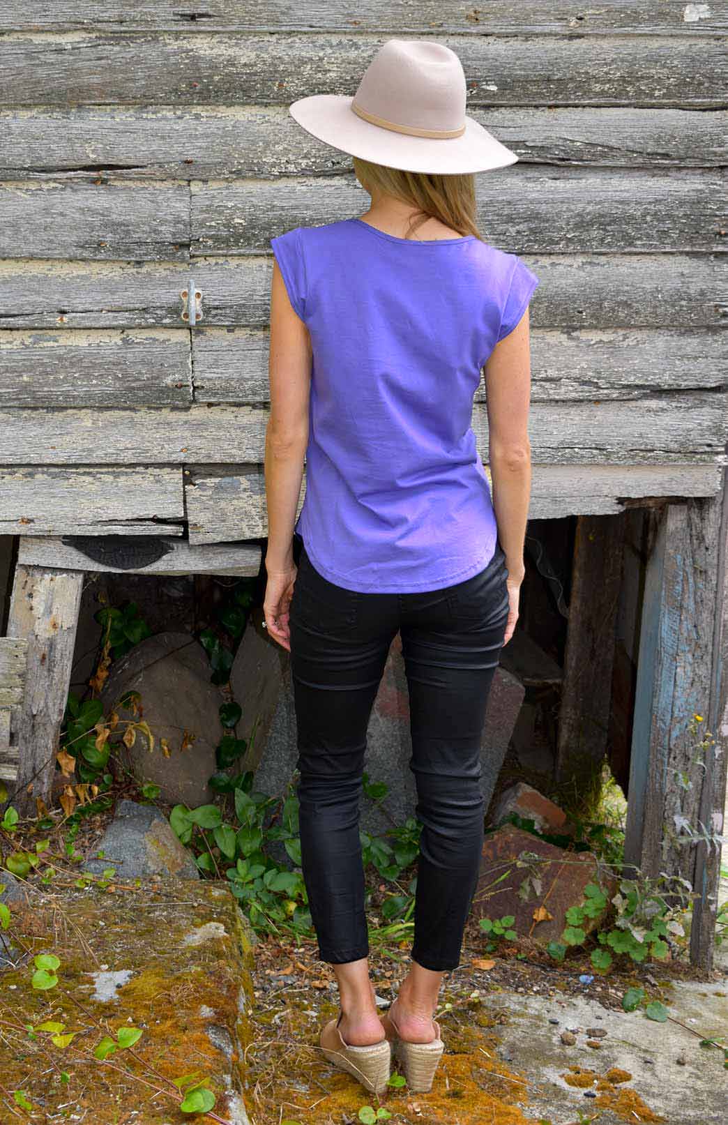 Cap Sleeve T-Shirt - Rib Women's Merino Wool Cap Sleeve T-Shirt