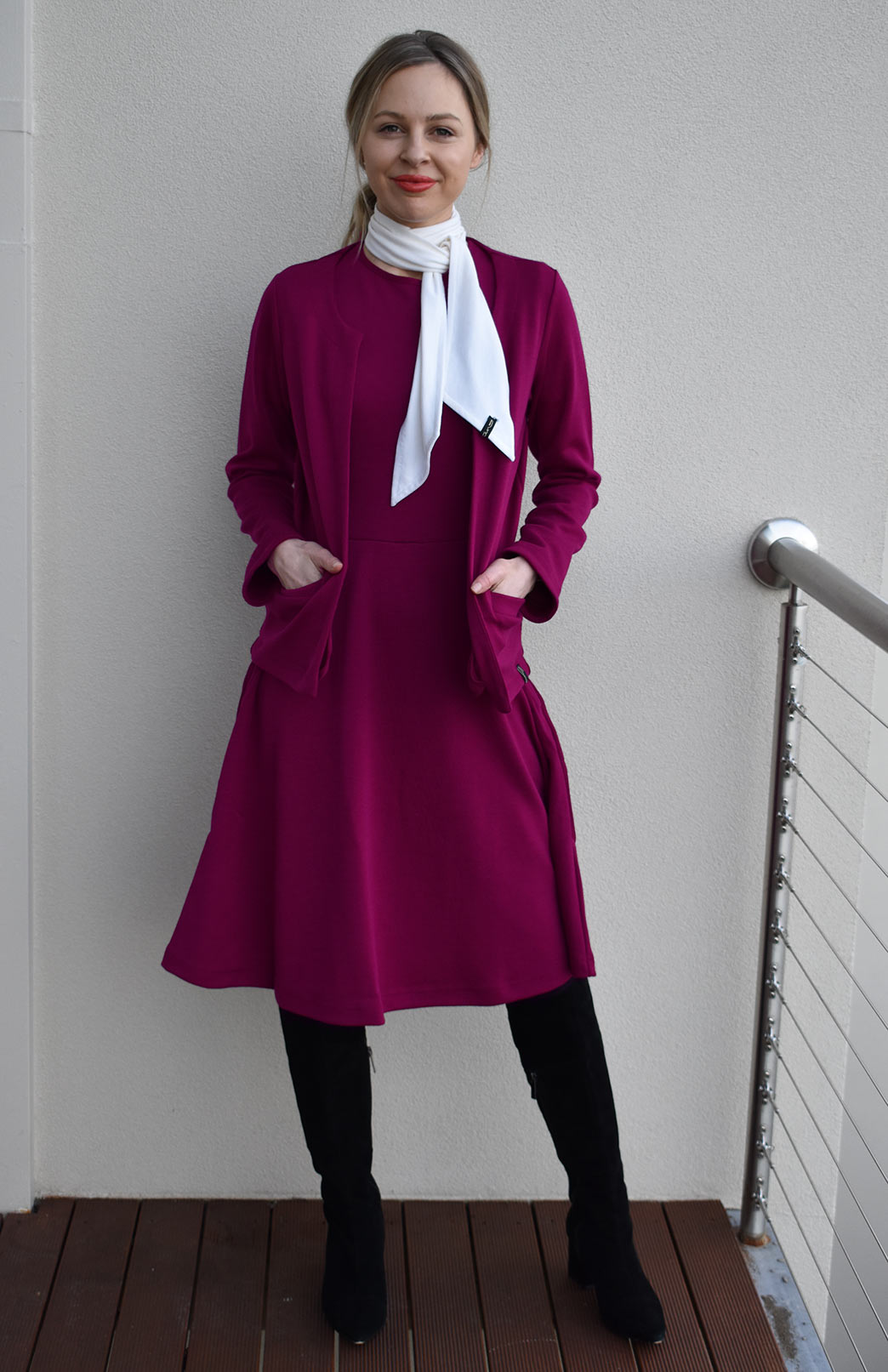 Magenta Women's Merino Wool Heavyweight Paris Jacket