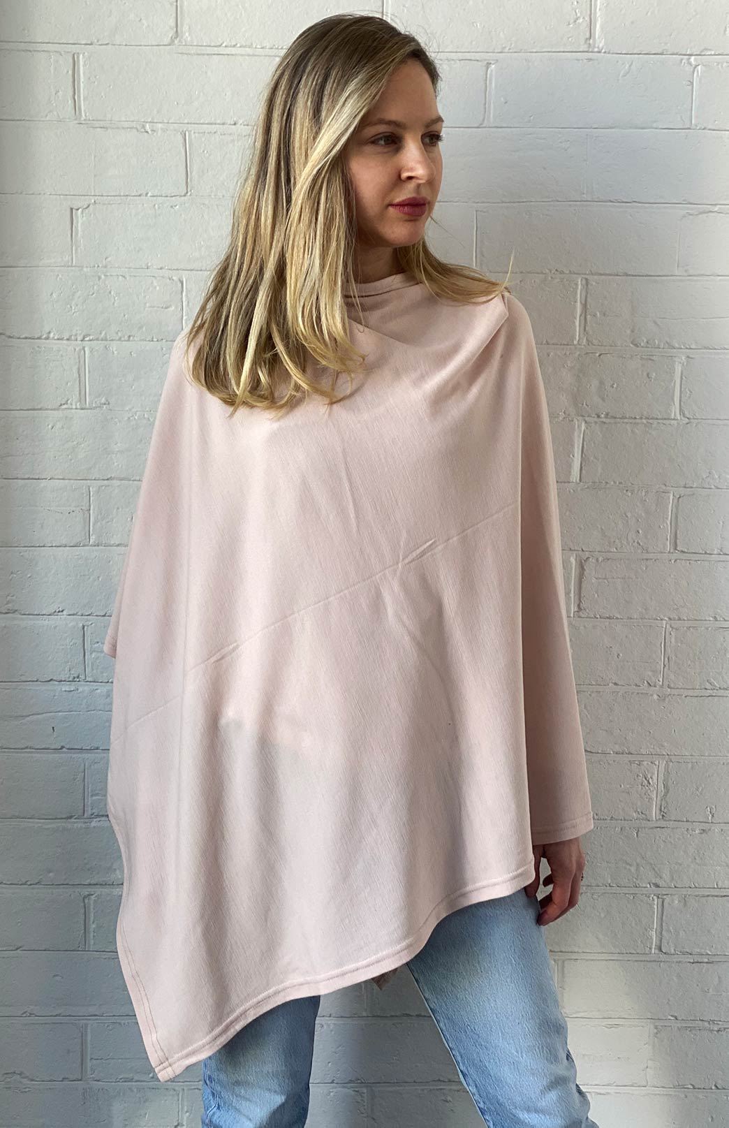 Nude Women's Merino Wool Plain Poncho