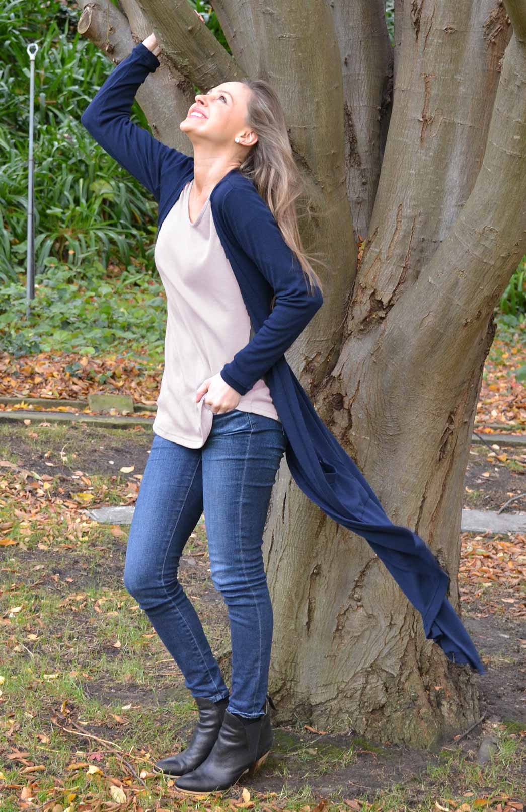 Coatigan Women's Slimline Long Cardigan with side pockets