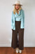 Chocolate Women&#39;s Merino Wool Wide Leg Pants with Elastic Waist &amp;amp; Pockets
