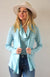 Sage Green Women&#39;s Merino Wool Mini Drape Cardigan
