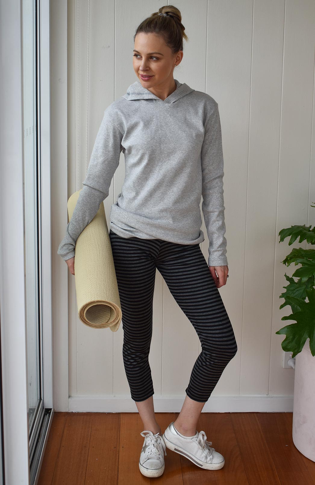 Light Grey Marl Women's Organic Cotton Crew Hoody