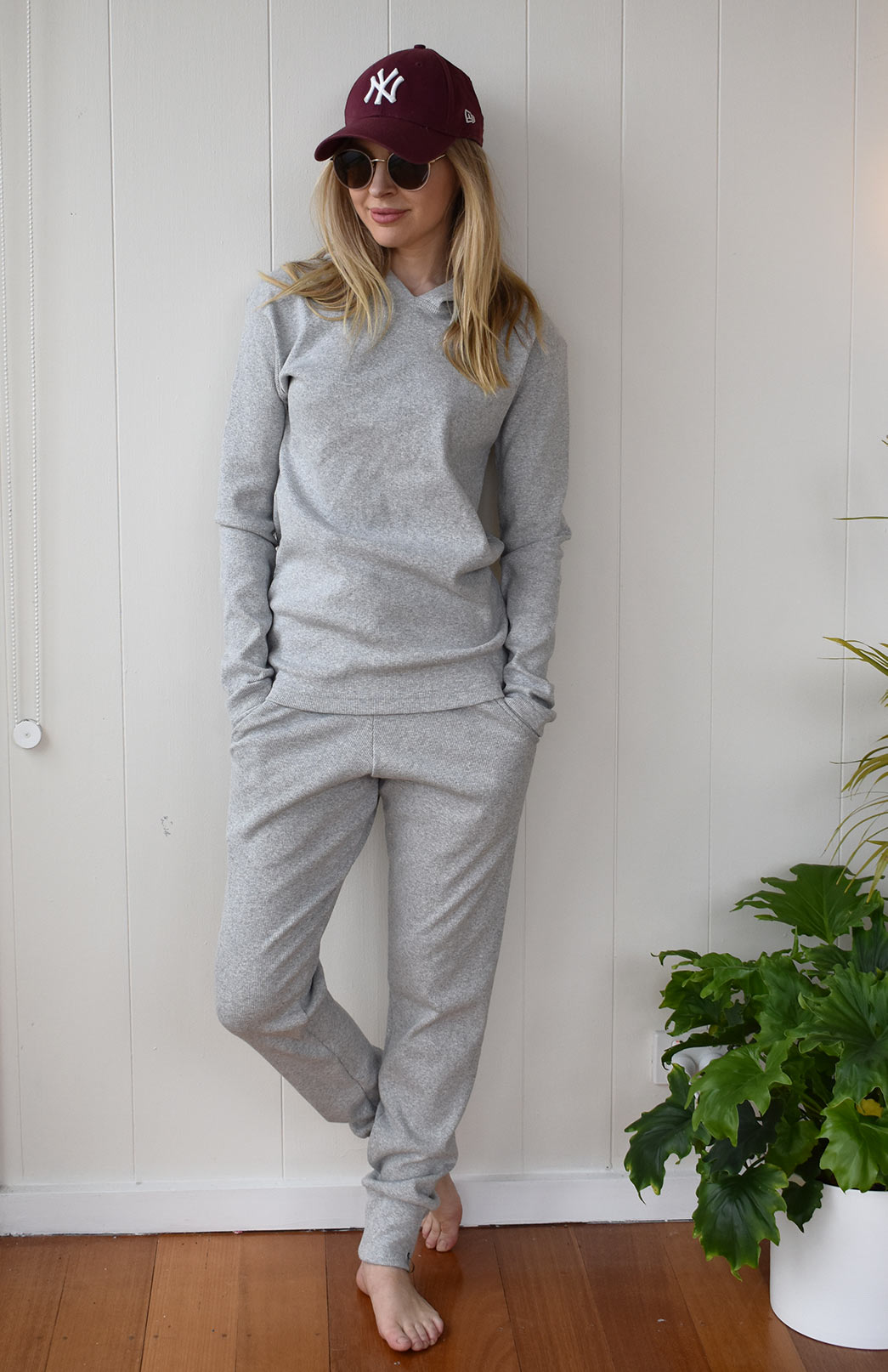 Light Grey Marl Women's Organic Cotton Crew Hoody