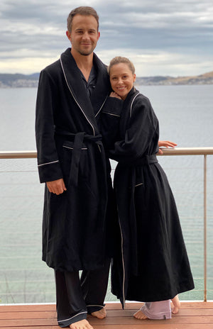 Mens Signature Cashmere Wool Dressing Gown