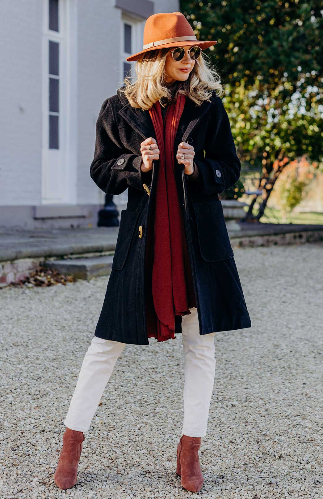 Shiraz Red Women's Merino Wool Luxury Scarf