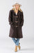 Chocolate Traditional Merino and Cashmere Blend Wool Duffle Coat 
