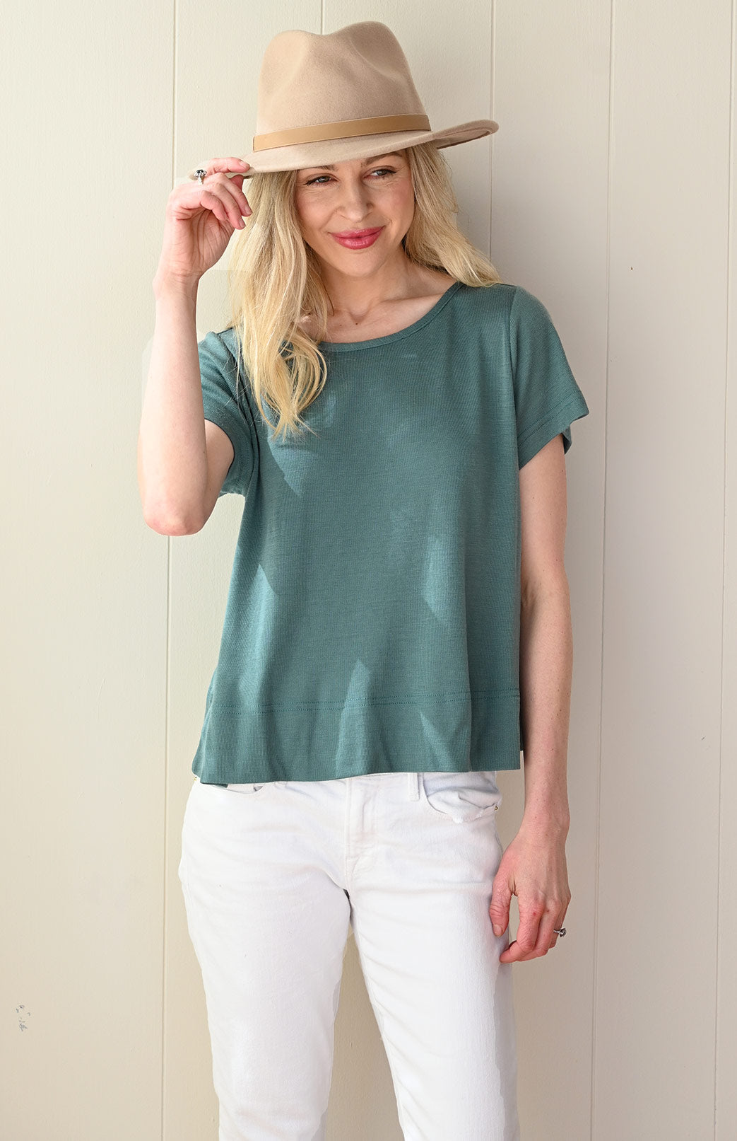 Eliza Top Women's Merino Wool Boxy Tee