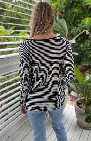 Black & Ivory Stripe