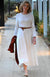 Vintage Ivory Women&#39;s Merino Wool 7/8 Sleeve Dress
