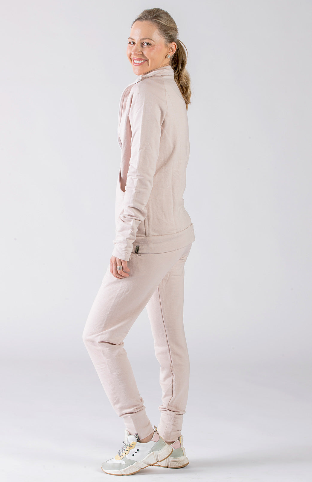 Nude Women's Merino Wool and Modal Fitted Zip Jacket with Hood