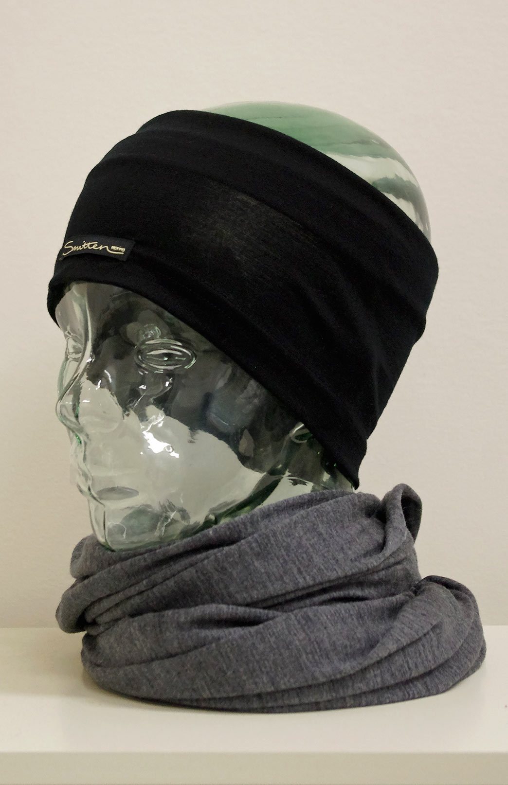 Black Unisex Merino Wool Thermal Headband