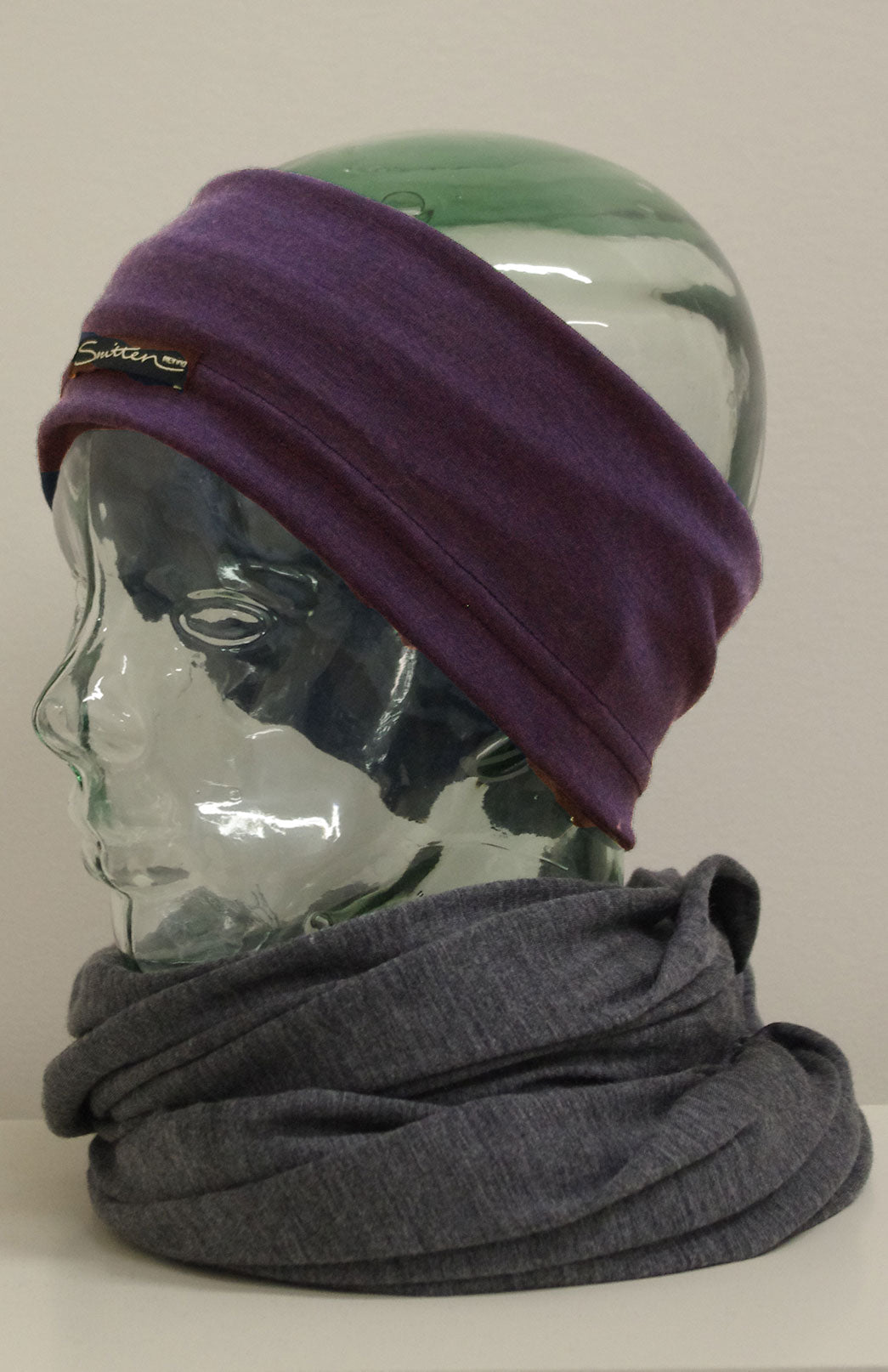Aubergine Purple Unisex Merino Wool Thermal Headband