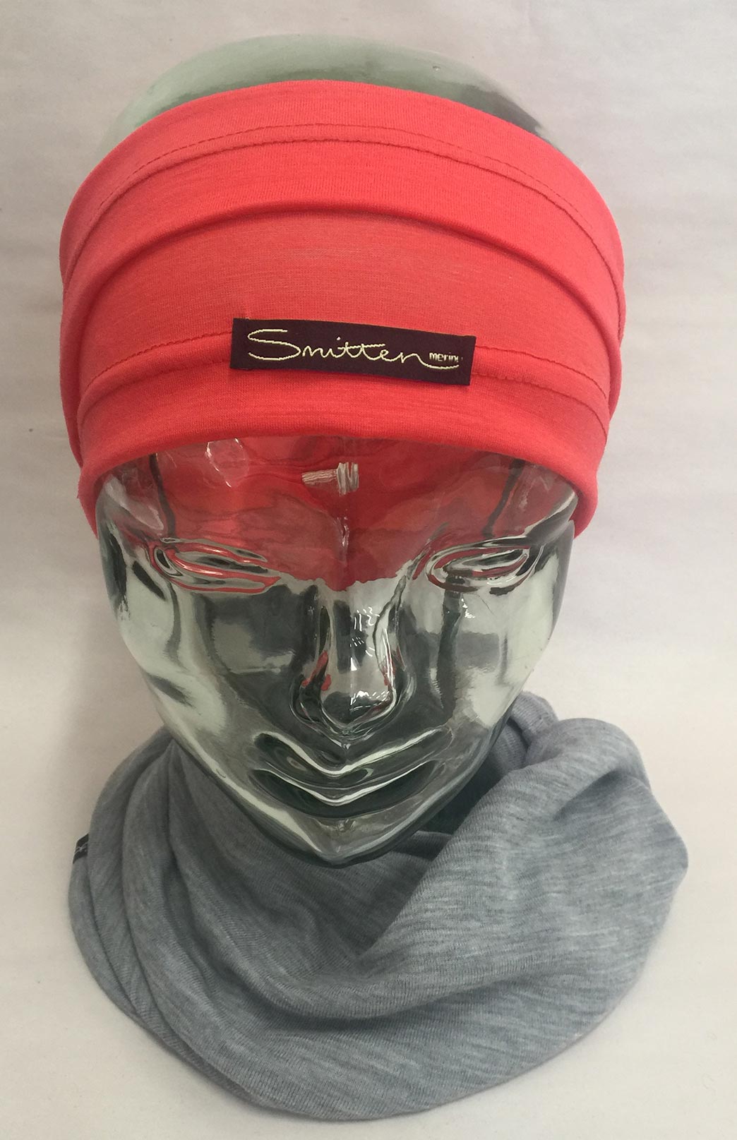 Hot Coral Unisex Merino Wool Thermal Headband