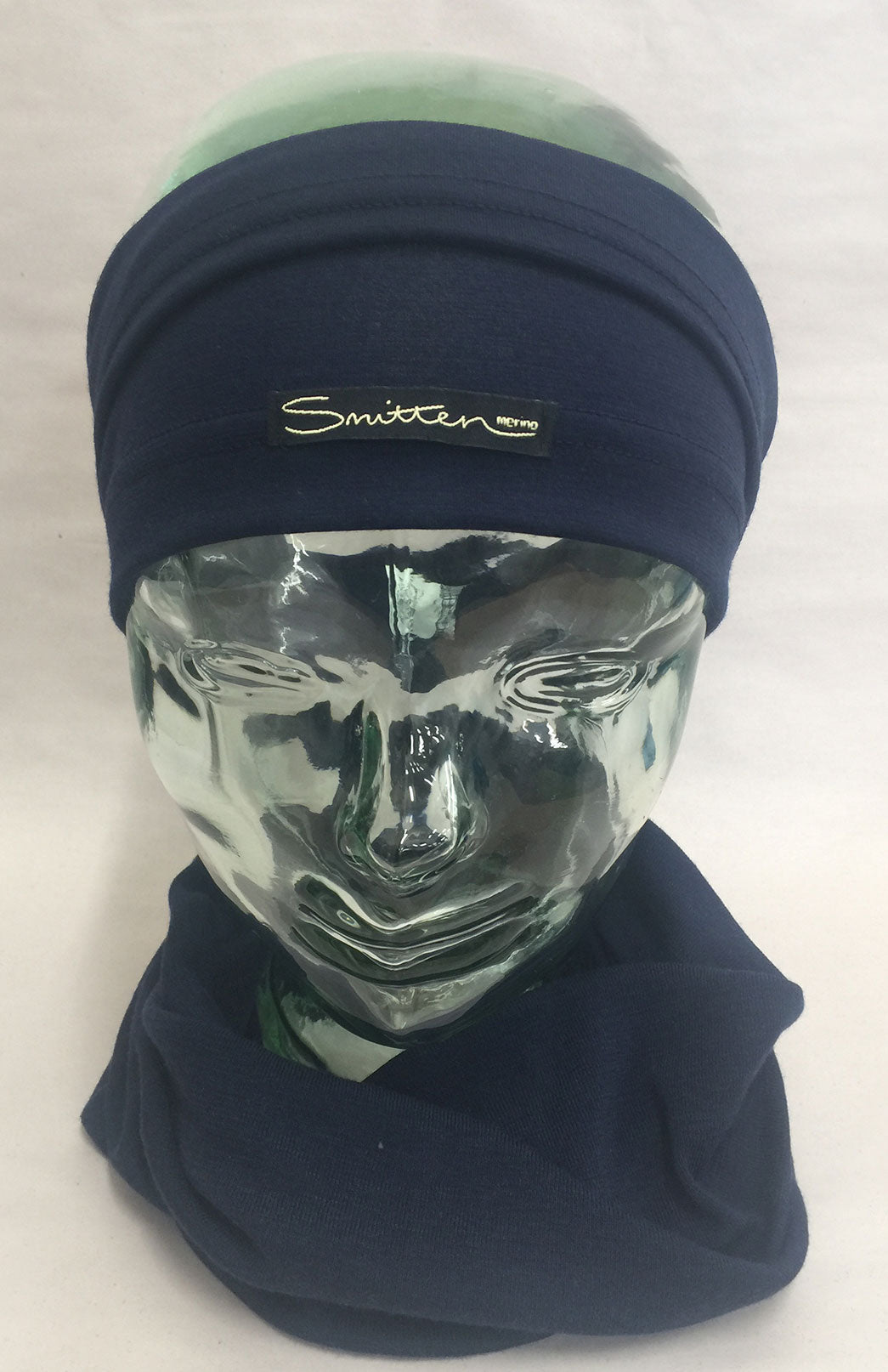 Navy Blue Unisex Merino Wool Thermal Headband