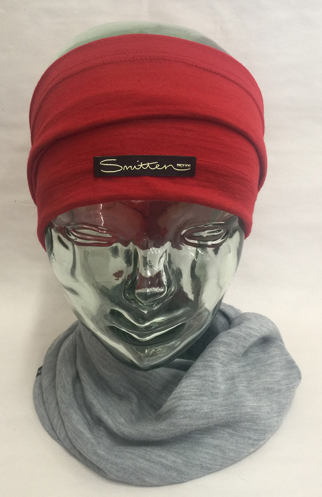 Red Unisex Merino Wool Thermal Headband