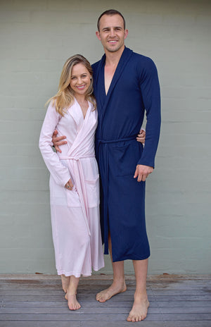 Men's Merino Wool RIB Dressing Gown