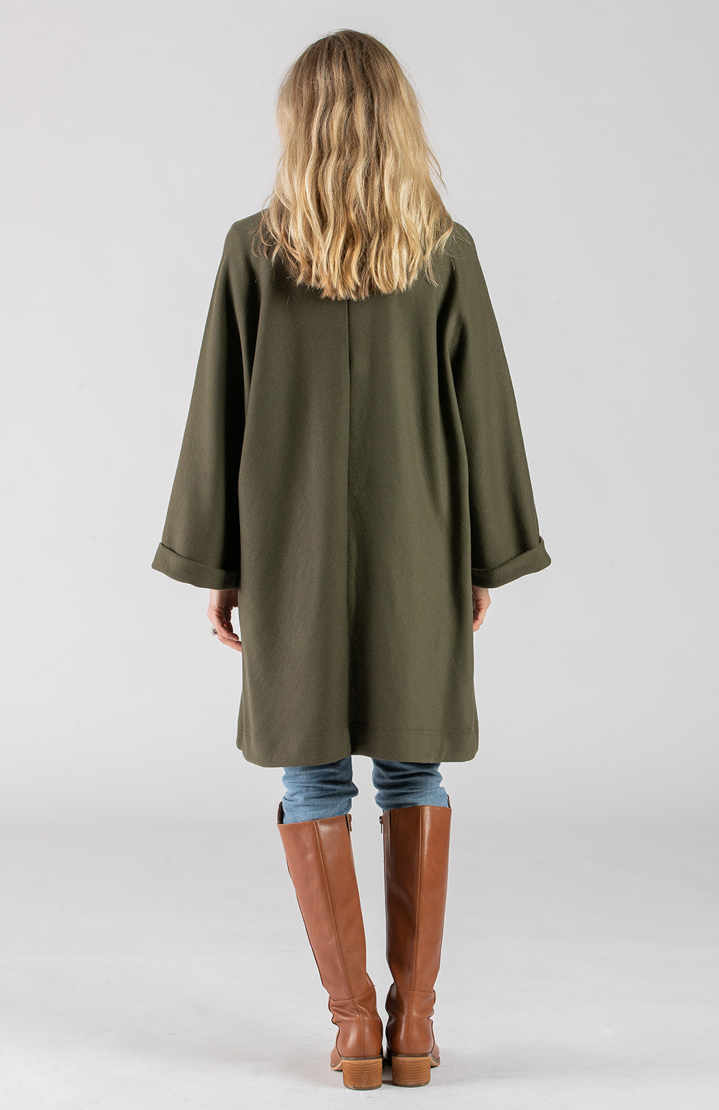 Kimono Coat (Ponte) Women's Kimono Style Merino Wool Coat