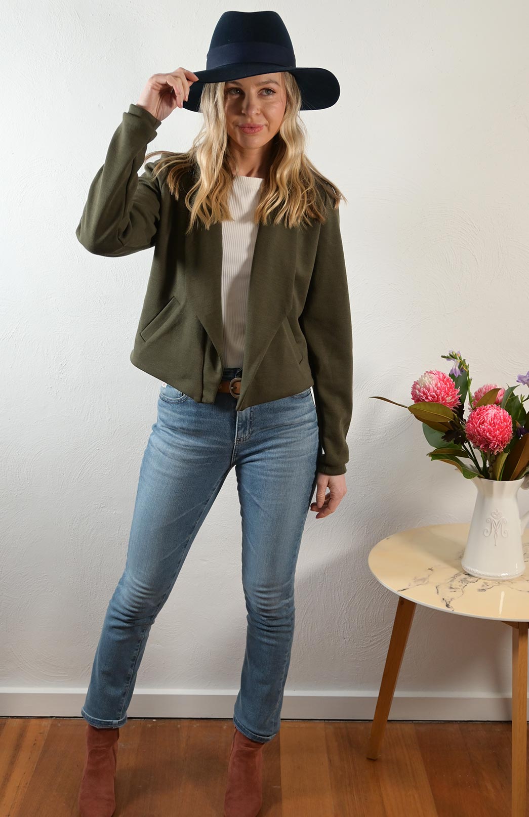 Lapel Jacket Women's Merino Wool Long Sleeve Jacket (Heavyweight 360g Fabric)