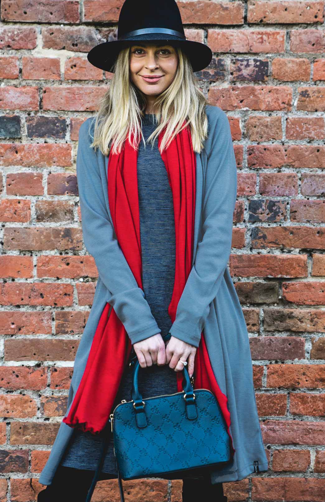 Tiffany Dress - Rib Women's Merino Wool Shift Dress with Short Sleeves