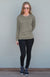 Dark Mustard Women&#39;s Merino Wool Long Sleeve Lightweight Crew Neck Top
