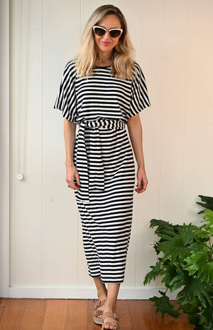 Navy & Ivory Stripe