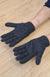 Charcoal Unisex Merino Wool &amp;amp; Possum Fur Gloves 
