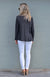 Charcoal Marl Women&#39;s Merino Wool Mini Drape Cardigan

